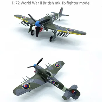 1: 72-al doilea Război Mondial Britanic mk.1b luptător modelul Simulat terminat pendul 36314