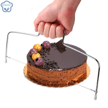 1 BUC Linie Dublă de Tort se Taie Feliator Reglabil din Oțel Inoxidabil Dispozitiv de Tort de Decorare Mucegai DIY Bakeware Bucătărie Instrument