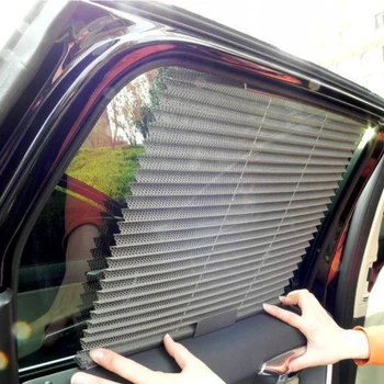 1 Buc. Mașină Automată Parasolar Retractabil Masina Geam Lateral Plasă de Soare Jaluzele Umbra Parasolarului Soare Protector UV Proteja Perdele