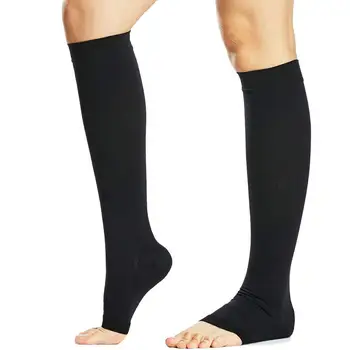 1 Pereche sandale Vițel de Compresie Mâneci Șosete pentru Femei, Bărbați Firma de 20-30 mmHg Absolvit Suport Ciorapi pentru Varice, Edem