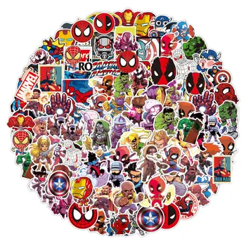10/50/100buc Marvel Autocolante Avengers Autocolant Impermeabil Depozitare Skateboard Chitara Laptop Spiderman Steakuri Copil Jucării