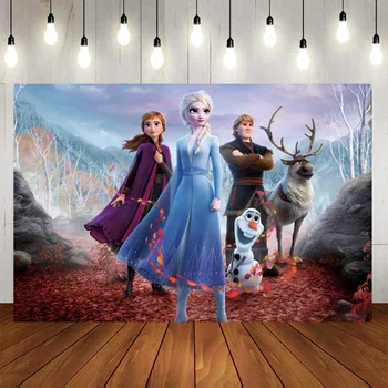 120*80cm Disney Frozen Tema Fotografie Medii de Vinil, Pânză sedinte Foto Fundaluri pentru Petrecere de Aniversare pentru Copii Studio Foto