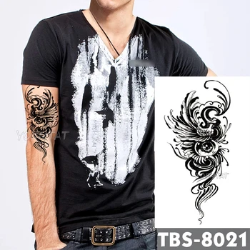 12x19cm Impermeabil Tatuaje Temporare Ochii phoenix Flash Autocolant Tatuaj Pene de păsări Totem Tribal Tatuaj DIY Brațul Tatuaj Fals Bărbați