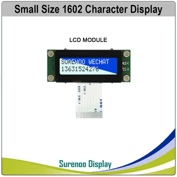 162 16X2 1602 mai Mici Caracter LCD / OLED Modulul Display Ecran afisaj lcd Albastru Negativ cu LED-uri Albe Iluminare din spate