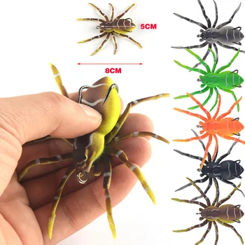 1buc Spider Moale Momeala 8cm 6.7 g Silicon Momeală Artificială Softbait Atrage Weedless Pescuit Nada cu un Design Realist