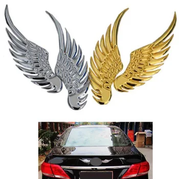 1Pair 3D Stereo Metal Aripă de Înger Masina Autocolante Decor Insigna Emblema Auto Crom Auto Creativ metal etichetare