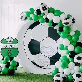 1set Petrecere de Fotbal Balon Arc Ghirlanda Kit Negru Balon Cu 16ft Benzi pentru Fotbal Partidul Decor Aer Gobos Jucarii Copii Minge