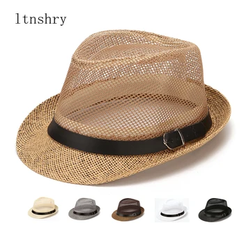 2021 Noua Moda Casual De Vara Unisex Plaja Refuz De Jazz De Soare, Pălărie Panama Pălărie De Hârtie De Paie Pentru Femei Barbati Capac Cu Respirabil
