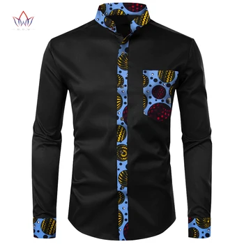 2021 Oameni din Africa de Îmbrăcăminte Dashiki Barbati Tricou Top Bazin Riche Africa de Barbati Haine de Bumbac Imprimare Mozaic Tricou Top WYN1706