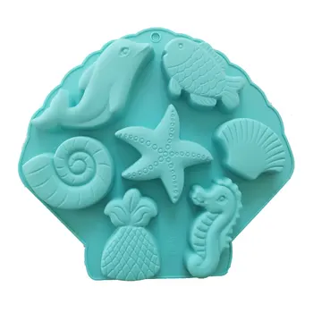 3D Creative Pește Marin Hipocampus Modelare Silicon Tort Mucegai de Copt Ciocolata Cub de Gheata Mucegai K825