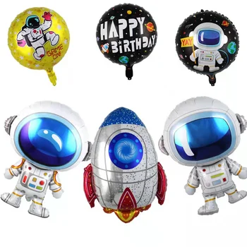 3D Rocket Balon Astronaut Balon de Folie Spațiu Nava ET Balon Petrecere de Ziua Decor Băiatul Copii Balon de Jucărie