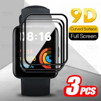 3pcs 9D Curbat de Sticlă de Protecție Pentru Xiaomi Redmi Wacth 2 Lite Watch2 2Lite MiWatch Lumina SmartWatch Ecran Protector Fibre Film