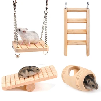 4 Tip Pet Toy Jucarie Hamster Accesorii, Anti-Alunecare Groove Design, Animale Mici Veverițe Gerbili Soareci Pitici Șobolani, de Odihnă și să se Joace