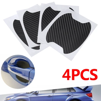 4buc 9.3 cm Fibra de Carbon Negru Stil clanța Castron Cupa Autocolant Protector Pentru Subaru WRX/STI 15-Up