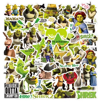 50Pcs Shrek Anime Autocolante Rucsac Skateboard Chitara Notebook Diy Desene animate Impermeabil Graffiti Decalcomanii de Copil Jucărie de Crăciun Cadouri