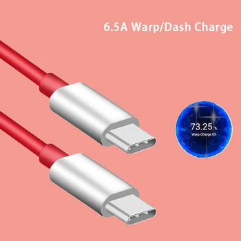 6.5 Un OnePlus 8T Cablu 65W PD USB-C Warp Rapidă Cablu de Încărcare Pentru Un Plus 8T+ 5G 1+8 Pro Nord 1+8 1+7T Pro 1+7T 1+6 1+5 Tip C