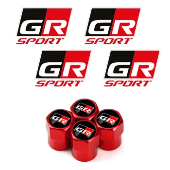 8PCS Autocolante Auto Auto Ștergătoarelor de Valve Anvelope de Capace de Acoperire Accesorii de Caz Pentru Toyota GR Gazoo Racing Sport CHR Yaris Styling Auto