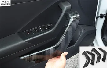 ABS Interior Ușă Laterală se Ocupe de Decorarea Acoperire Cadru Trim 4buc Auto-Styling Pentru Volkswagen T-Roc T Roc 2018 2019 Accesorii