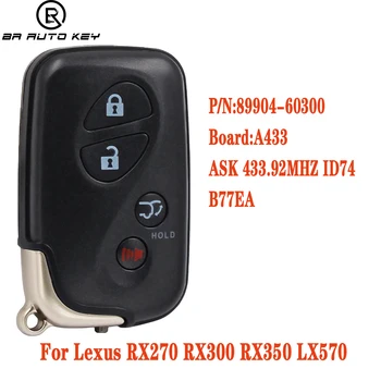 Aftermarket 4 Butonul Smart Key Fob Pentru Lexus RX270 RX300 RX350 LX570 2012 CERE 433,92 MHz ID74 Cip Număr de Bord:A433 FCCID:B77EA