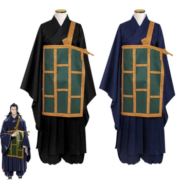 Anime Jujutsu Kaisen Costume Cosplay Geto Suguru Uniforme Școlare Kimono Negru Albastru Petrecere de Halloween Costume pentru Femei Barbati