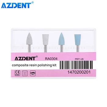 AZDENT Dentare Rasini Compozite Lustruire Kit Silicon Polisat RA 0304 pentru Viteză Redusă Piesa de mana Contra 4buc/Set Stomatologie Instrument