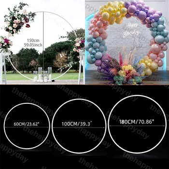 Balon de Plastic Arc inelar, DIY cu Balonul Rotund Inel Titular Cerc Pentru Nunta de Craciun Copil de Dus la Petrecerea de Ziua Decor