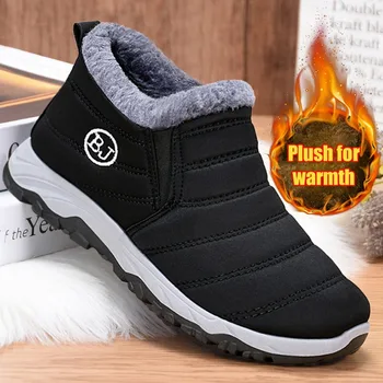 Barbati Cizme Ușoare Pantofi de Iarna pentru Bărbați Cizme de Zapada Impermeabile de Iarnă Încălțăminte Plus Dimensiune 47 Aluneca pe Unisex Glezna Cizme de Iarna