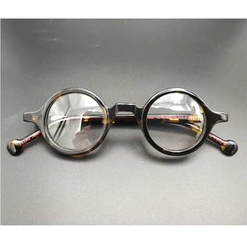 Barbati retro mici, rotunde rama de ochelari, de înaltă calitate retro acetat optic ochelari lentile transparente ochelari de citit doamnelor