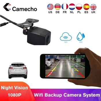 Camecho 1080P Full HD de Rezervă aparat de Fotografiat Impermeabil Wireless retrovizoare Siguranță Wifi, cu Sistem de Viziune de Noapte Reserse Înregistrare Video