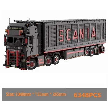 Camioane Scania R620 Remorcă Vehicul de Inginerie MOC-62038 RC Telecomanda Blocuri Model Cărămizi Kit de Copii pentru Jucarii si Cadouri
