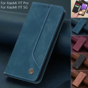 Caz Pentru Xiaomi Mi 11T Pro Flip Cover Portofel din Piele Magnetice Telefon Geanta Pentru Xiaomi 11 T Pro Lite 5G Magnetic de Carte de Lux Caz