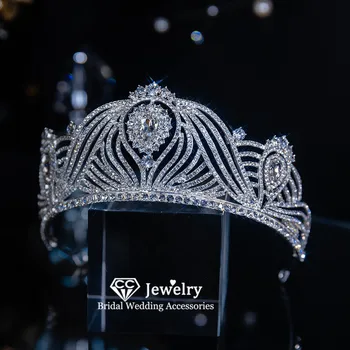 CC Coroane de Nunta Femei Accesorii de Mireasa Frizură Logodna Ornamente de Păr de Epocă Diademele Concurs Coronet Rochie de Bal QS200
