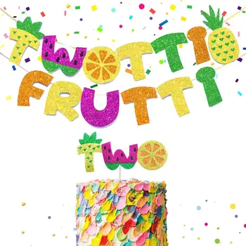 CHEEREVEAL Twotti Frutti Partidul Decor Twotti Frutti Banner-ul de Fructe de Vara Tort Fân pentru Copii de 2 ani Consumabile Partid