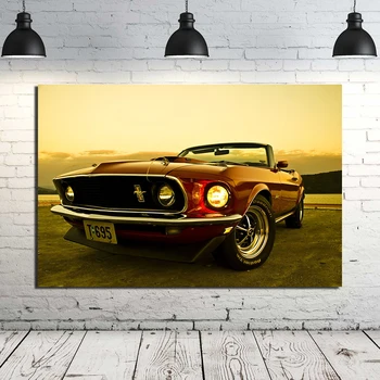 Clasic Ford Mustang Poster DIY Cadru Panza Pictura Vehicule Arta de Perete Imaginile pentru Camera de zi Decor Acasă