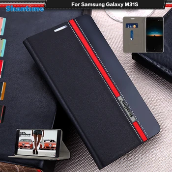 De lux PU Caz din Piele Pentru Samsung Galaxy M31S Caz Flip Pentru Samsung Galaxy M31S Caz de Telefon Moale TPU Silicon Capac Spate