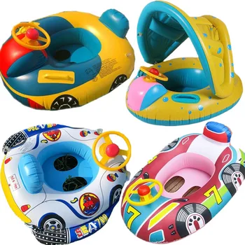 De Înot Pentru Copii Float Inel Gonflabil Pentru Sugari Copii Plutitoare De Înot Cu Apă De Distracție Jucării De Piscină Cerc De Baie Gonflabil Dublu Pluta, Inele
