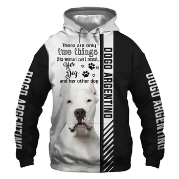 Dogo Argentino Câine 3D Imprimate Sacou Barbati/femei Harajuku Hanorac Unisex Casual Streetwear Tricou Pulover sudadera hombre-995