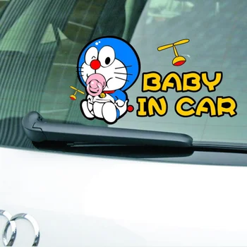 Doraemon Copilul În Mașina De Desene Animate Drăguț Decalcomanii Autocolante Auto Acopera Zgarieturi Rezistent La Apa Geamul Mașinii Corpul Autocolante Decorative Accesorii