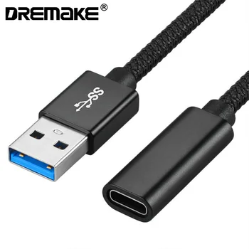 DREMAKE USB de sex Feminin C la USB 3.0 de sex Masculin Cablu Adaptor, pe o Singură Față 10Gbps GEN 2 USB Tip a 3.1 pentru Telefoane, Pc-uri