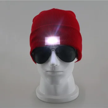 Femei Căciuli Toate-meci de Pălării Tricotate Toamna Iarna Cald Lână Pălărie Strada Hip-hop Skullcap Bărbați Bonete Casual Capac cu Lumini LED-uri