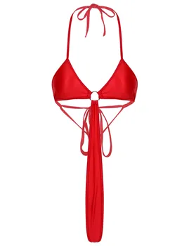 Femei-O bucată de Lenjerie Bikini Căpăstru Gât Sutien G-string Slip Lace-up, Body, Costume de baie, îmbrăcăminte de noapte pentru Ziua Îndrăgostiților luna de Miere