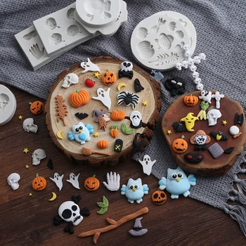 Halloween Serie De Silicon Mucegai Fondante Mucegai Tort De Decorare Instrumente De Ciocolata Gumpaste Mucegai, Sugarcraft, Accesorii De Bucătărie