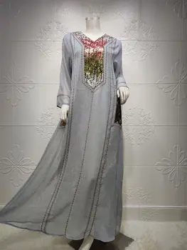 Hijab Abaya Dubai Moda Caftan Femei Femeie Musulmană Cothes Kitenge Modele de Rochie Musulman AB015