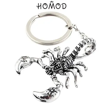 HOMOD Noi Scorpion-Pandantive Metalice cu Lanț Scorpion Insecte Pentru Bărbați Cheie Lanț Cheie Inele Sac port-chei Auto Brelocuri