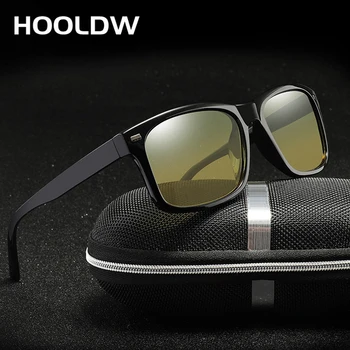 HOOLDW Bărbați Piața Polarizate Fotocromatică ochelari de Soare Brand de Design de Noapte Viziune Ochelari de Conducere Ochelari Anti-orbire ochelari de Soare