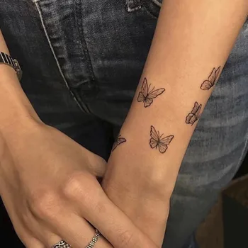 Impermeabil Tatuaj Temporar Sticker Fluture Mic Corp De Artă Tatuaj Fals Flash Tatuaj Clavicula Feminin