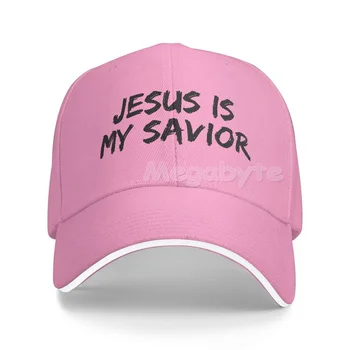 Isus Este Mântuitorul Meu Șapcă de Baseball pentru Bărbați Femei Negru de Bumbac Denim Pălărie