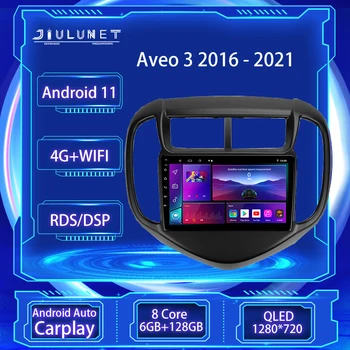 JIULUNET 8 core Radio Auto Android 11 Pentru Chevrolet Aveo 3 2016 - 2021 Player Multimedia Navigatie GPS Auto Carplay
