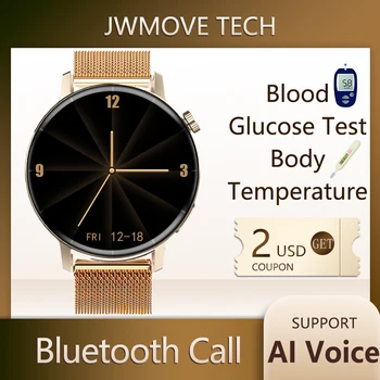 JWMOVE 2022 Nou Ceas Inteligent Bărbați Femei Ceas Android Tracker de Fitness Smartwatch AI Voce Bluetooth Apel de Glucoza din Sange Sport 50+