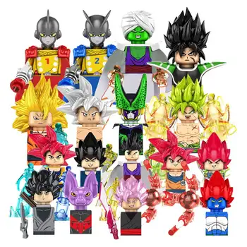 KF6158 Dragon Ball Z Blocuri Son Goku Broly Gamma Vegeta Anime Desene animate Mini Jucărie Acțiune Cărămizi Copii Cadou KF6142 KF6165